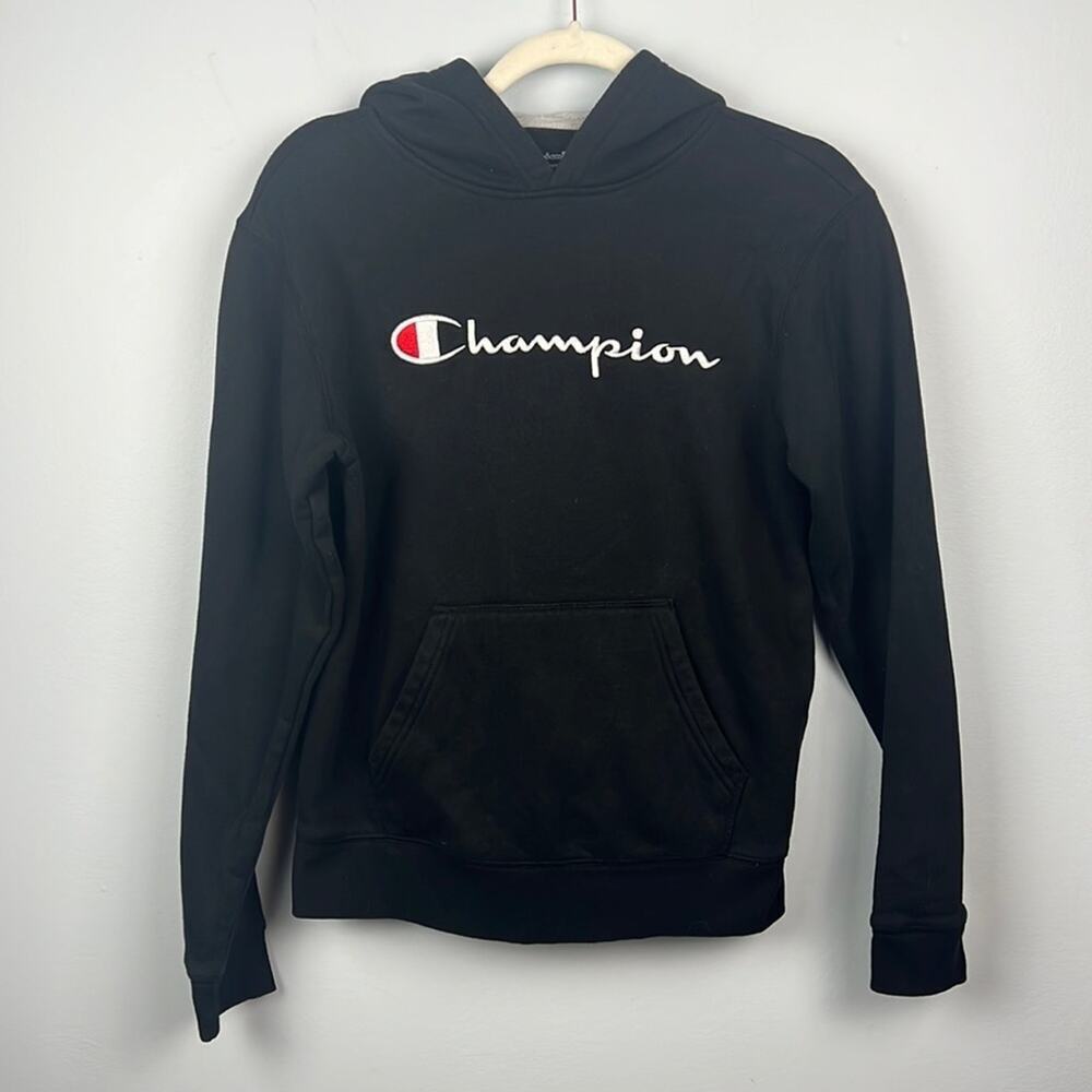 Champion XL black hooded pullover sweatshirt